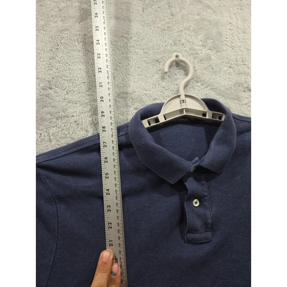 Polo Ralph Lauren Mens Sz L  Navy Blue Short Sleeve Pony Logo Polo Shirt